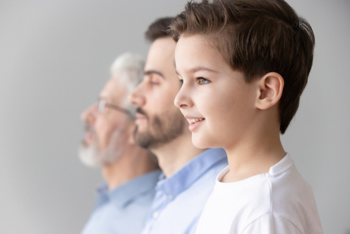 Three Generation Men in a Family